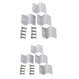 Four-piece and eight-piece aluminum Z bracket pack options