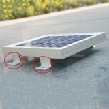 Framed mini solar panel raised on aluminum Z brackets