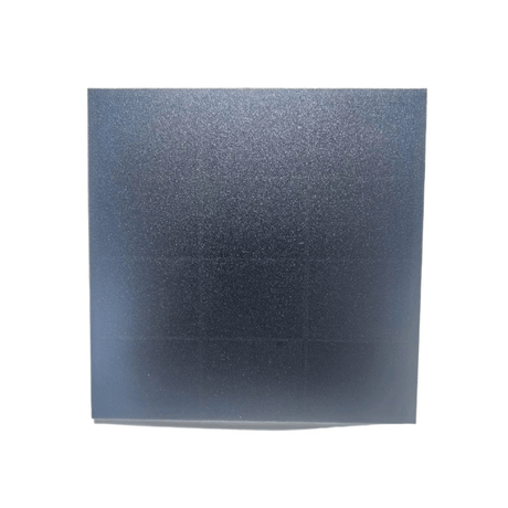 Square mini solar panel, front view with low-glare matte surface.