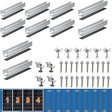 30cm aluminum solar rail modules with mid clamps, end clamps, and fasteners