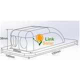 White solar cable entry gland dimensions diagram